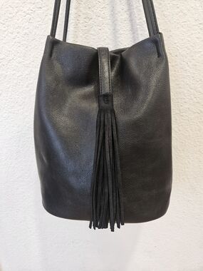 Lucky Brand Vegan Leather Tassel Bucket Bag (Style HKD0502)